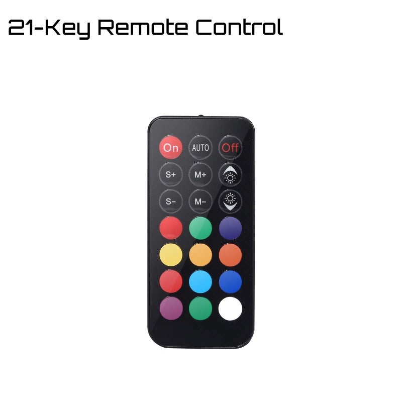 upHere 10-Port 6PIN SATA RGB Hub with 21-Key Remote Control/Splitter for 6-Pin Case Fans in Black-MBX12 - Image 3